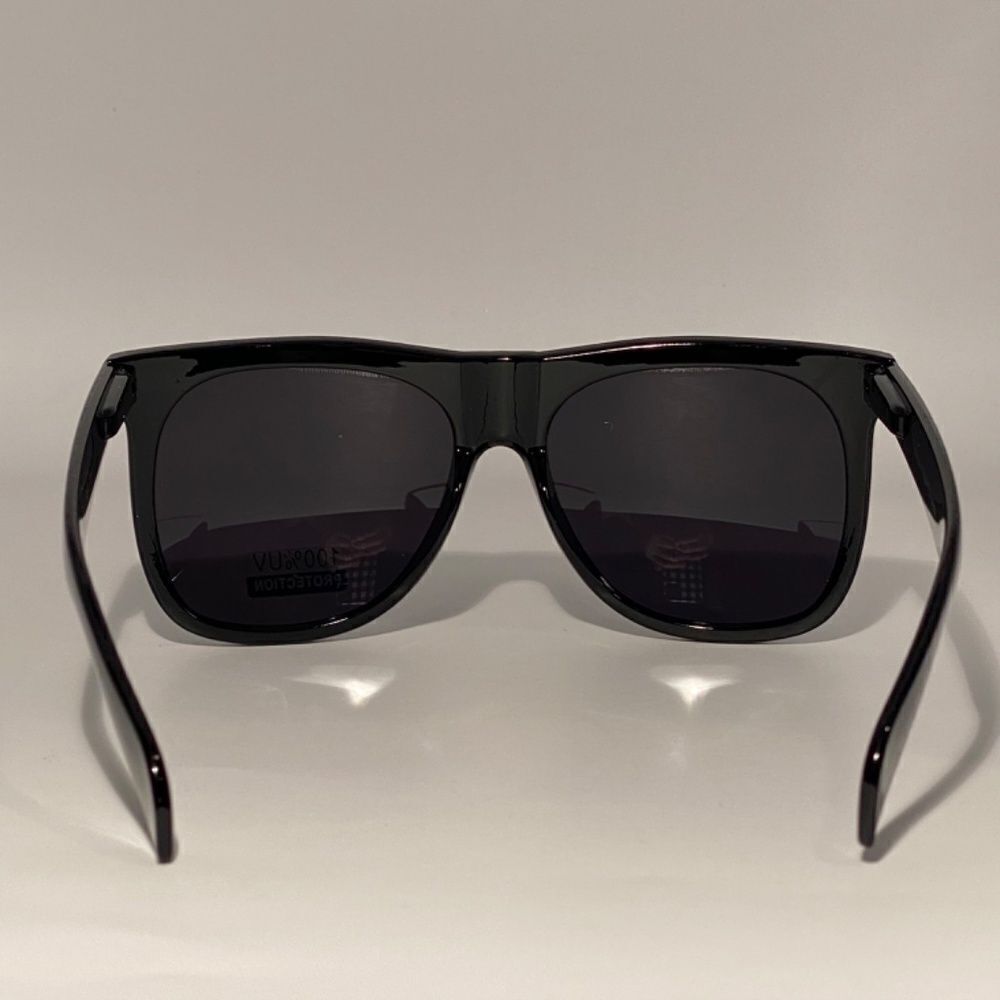 0540 Black Square Oversize Dramatic Sunglasses 10… - image 4